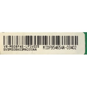 MAIN PARA TV ATVIO / NUMERO DE PARTE SVSMS08A03-MA200AA / 40-MS08L8-MAD2HG / SVSMS08A03MA200AA / MS08A2 / V8-MS08F4S-LF1V025 / MODELO 49D1620